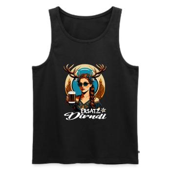 Tracht & Trachten Hirsch Ersatz Dirndl - Männer Premium Bio Tank Top - Schwarz - Vorne - Michal (187cm)