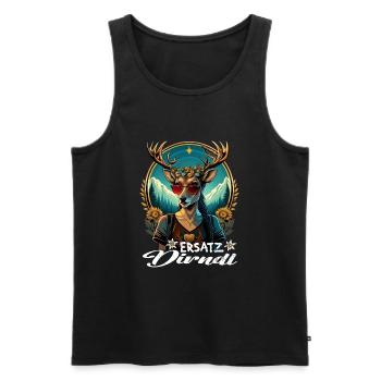 Tracht & Trachten Hirsch Ersatz Dirndl - Männer Premium Bio Tank Top - Schwarz - Vorne - Michal (187cm)