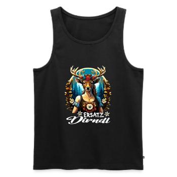 Tracht & Trachten Hirsch Ersatz Dirndl - Männer Premium Bio Tank Top - Schwarz - Vorne - Michal (187cm)