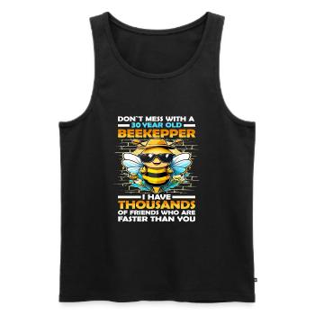 30 years old don't mess with a beekeeper birthday - Men's Premium Organic Tank Top - black - Front - Michal (187cm)