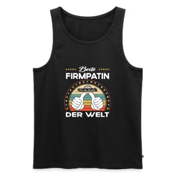 Beste firmpatin der Welt - Männer Premium Bio Tank Top - Schwarz - Vorne - Michal (187cm)