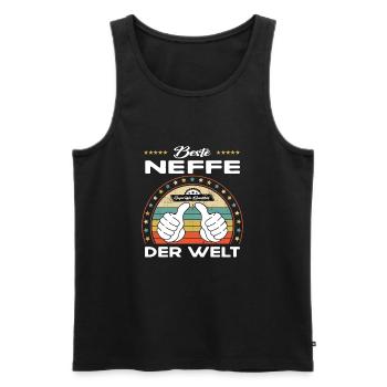 Bester neffe der Welt - Männer Premium Bio Tank Top - Schwarz - Vorne - Michal (187cm)