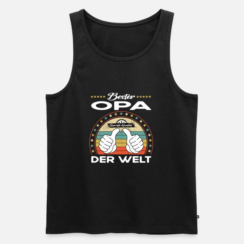 Bester opa der Welt - Männer Premium Bio Tank Top - Schwarz