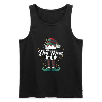 Chien Maman Elfe Drôle Famille Noël Noël - Débardeur bio Premium Homme - noir - Devant - Michal (187cm)