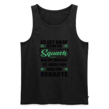 Squash Lustiger Spruch für Mann & Frau - Männer Premium Bio Tank Top - Schwarz - Vorne - Michal (187cm)