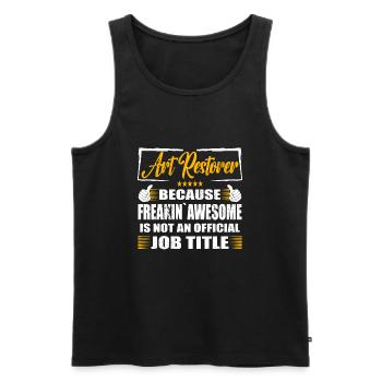 Art restorer Freakin Awesome Funny Job - Men's Premium Organic Tank Top - black - Front - Michal (187cm)