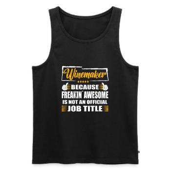 Winemaker Freakin Awesome Funny Job - Männer Premium Bio Tank Top - Schwarz - Vorne - Michal (187cm)