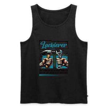 Lackierer Beruf mit lustigen Spruch - Männer Premium Bio Tank Top - Schwarz - Vorne - Michal (187cm)