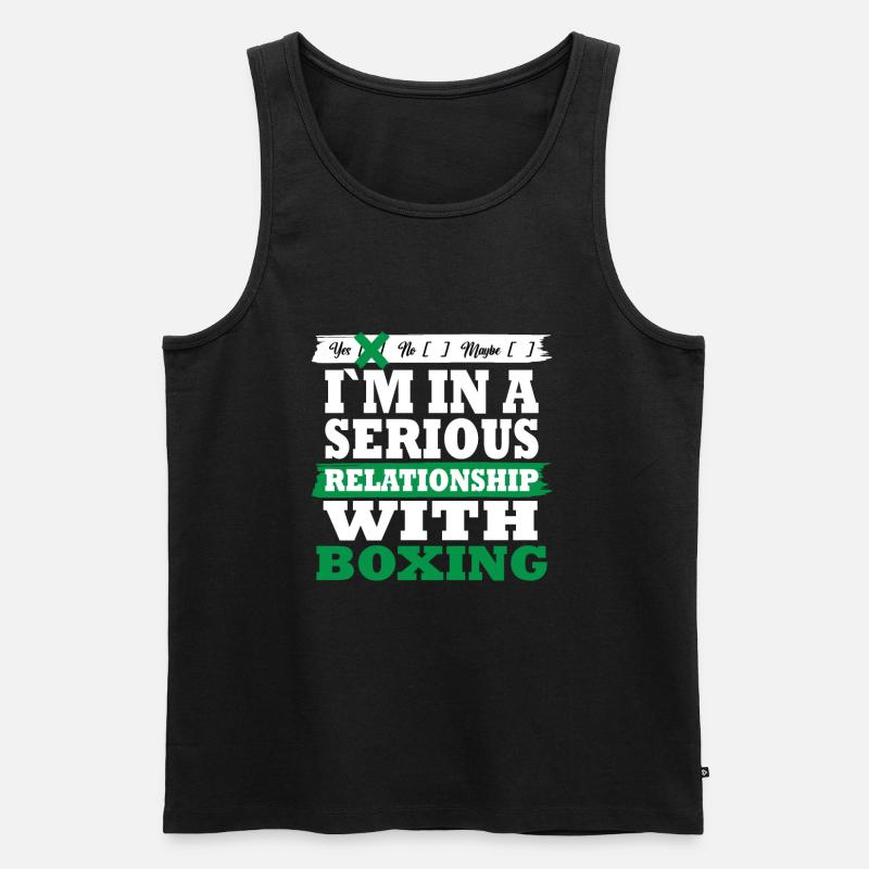 Boxing My serious relationship funny - Männer Premium Bio Tank Top - Schwarz