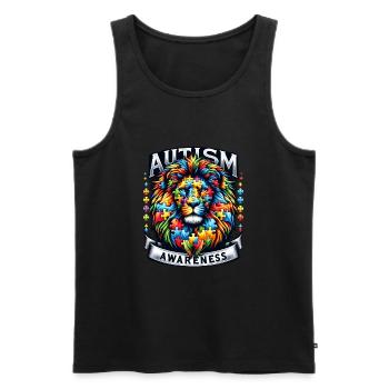 Autism Awareness puzzles piece - Männer Premium Bio Tank Top - Schwarz - Vorne - Michal (187cm)