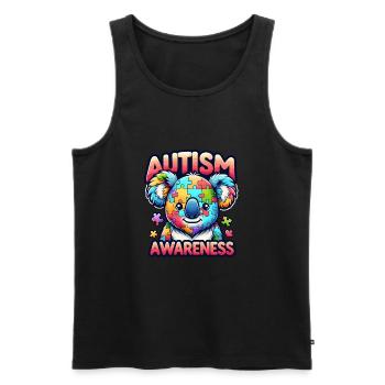 Autism Awareness puzzles piece - Männer Premium Bio Tank Top - Schwarz - Vorne - Michal (187cm)