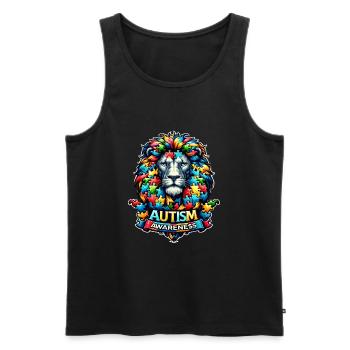 Autism Awareness puzzles piece - Männer Premium Bio Tank Top - Schwarz - Vorne - Michal (187cm)