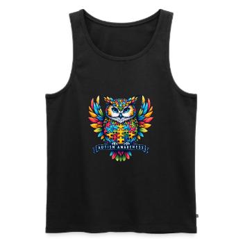 Autism Awareness puzzles piece - Männer Premium Bio Tank Top - Schwarz - Vorne - Michal (187cm)