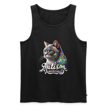 Autism Awareness puzzles piece - Männer Premium Bio Tank Top - Schwarz - Vorne - Michal (187cm)