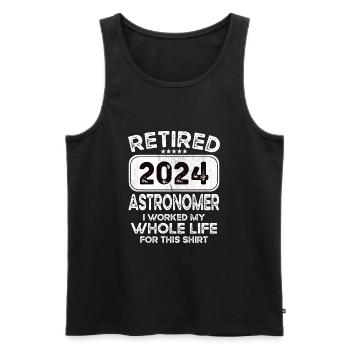Astronome à la retraite 2024 - Débardeur bio Premium Homme - noir - Devant - Michal (187cm)