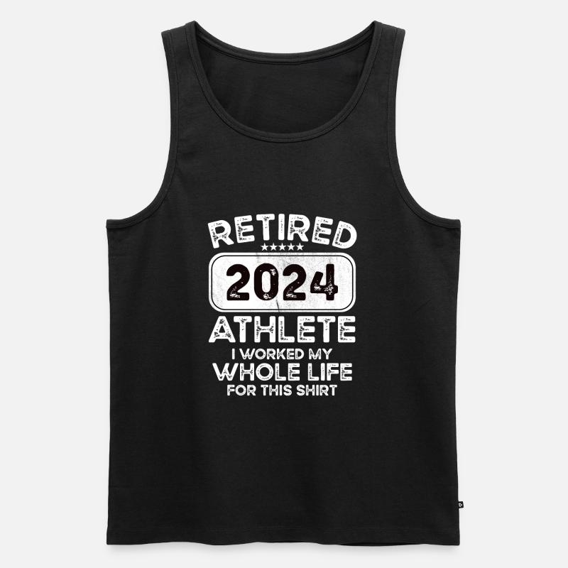 Retired Athlete 2024 - Männer Premium Bio Tank Top - Schwarz