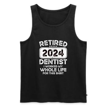 Dentiste retraité 2024 - Débardeur bio Premium Homme - noir - Devant - Michal (187cm)