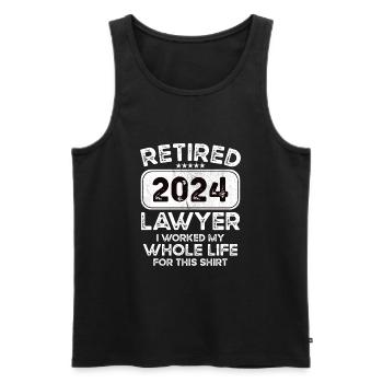 Retired Lawyer 2024 - Männer Premium Bio Tank Top - Schwarz - Vorne - Michal (187cm)