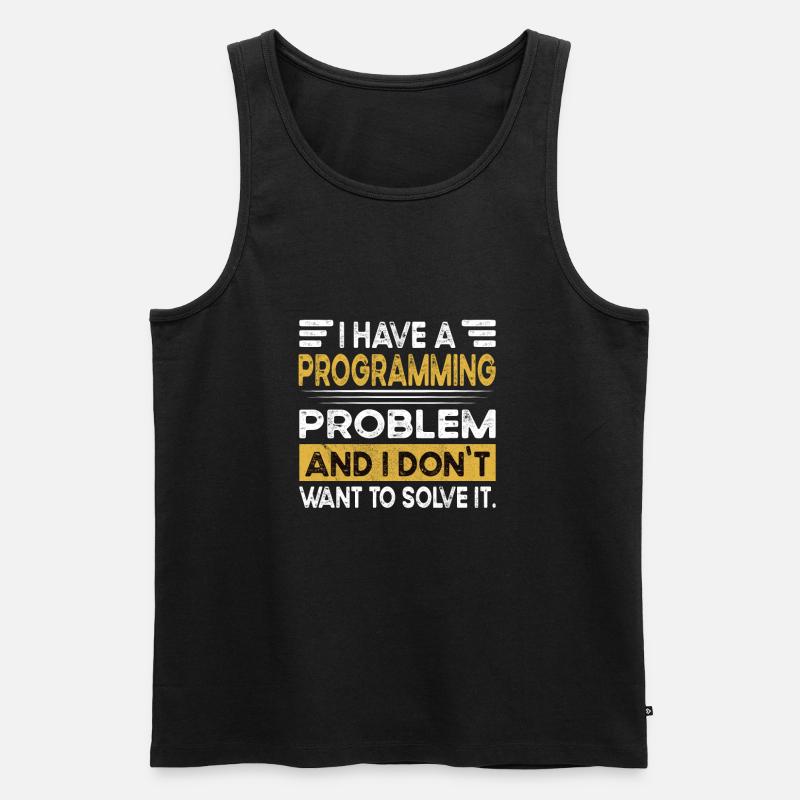 Programming is my hobby - Männer Premium Bio Tank Top - Schwarz