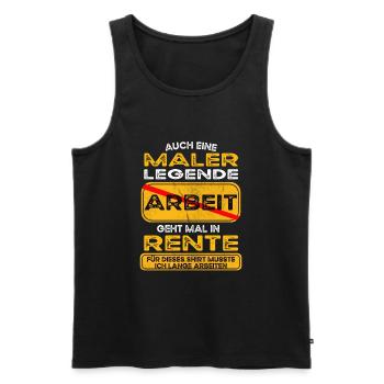 Maler lustiges Rente Pension - Männer Premium Bio Tank Top - Schwarz - Vorne - Michal (187cm)
