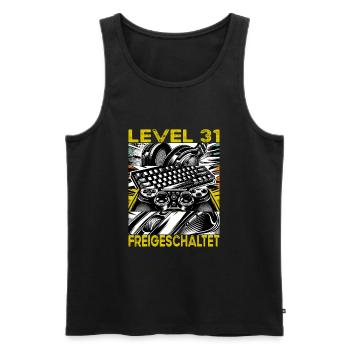 Birthday Level 31 Unlocked Gaming & Gamblers - Men's Premium Organic Tank Top - black - Front - Michal (187cm)