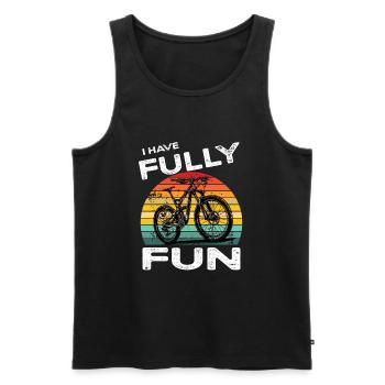 Mountainbike I have fully fun MTB - Männer Premium Bio Tank Top - Schwarz - Vorne - AI Model Male 178 light (178cm)