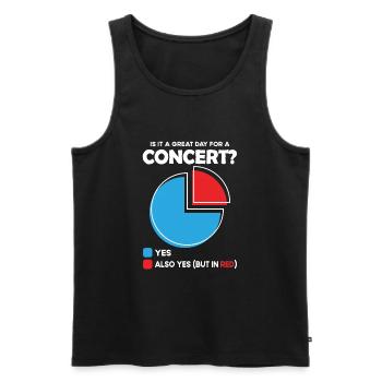 Is it a great Day for concert - Men's Premium Organic Tank Top - black - Front - Michal (187cm)