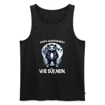 I hate people morning grouch in the office funny - Men's Premium Organic Tank Top - black - Front - AI Model Male 178 light (178cm)
