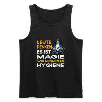 Leute denken Magie Hygiene Medizin lebensmittel - Männer Premium Bio Tank Top - Schwarz - Vorne - Michal (187cm)