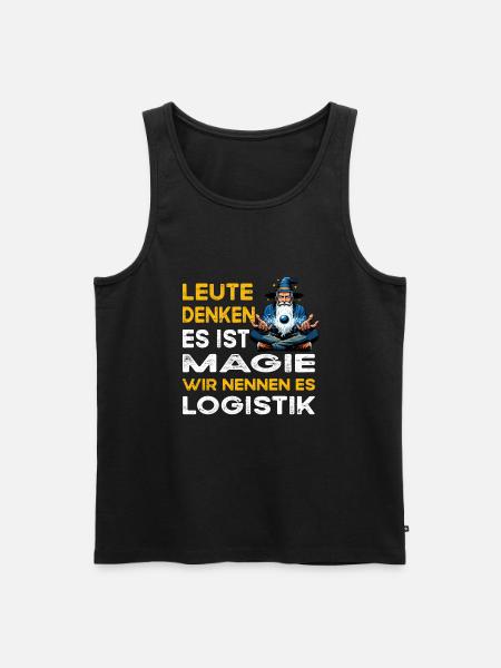 People Think Magic Logistics Logisticians - Men's Premium Organic Tank Top - black