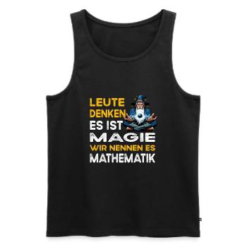 people thinking magic math mathematician teacher - Men's Premium Organic Tank Top - black - Front - Michal (187cm)