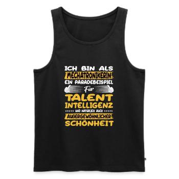 mechatronics technician a prime example of talent - Men's Premium Organic Tank Top - black - Front - AI Model Male 178 light (178cm)