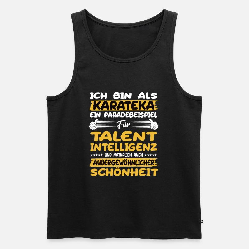 Karateka ein Paradebeispiel Karate - Männer Premium Bio Tank Top - Schwarz