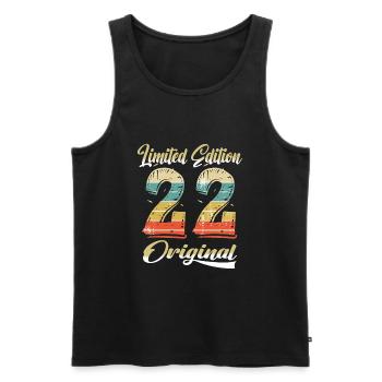 102 ans anniversaire vintage 1922 édition limitée - Débardeur bio Premium Homme - noir - Devant - Michal (187cm)