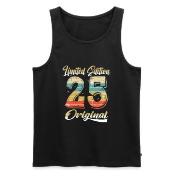 99 Years Birthday Vintage 1925 Limited Edition - Men's Premium Organic Tank Top - black - Front - AI Model Male 178 light (178cm)