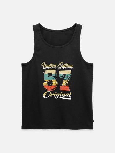 67 års fødselsdag Vintage 1957 Limited Edition - Herre Premium økologisk tanktop - sort