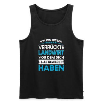 I'm this legendary crazy farmer - Men's Premium Organic Tank Top - black - Front - Michal (187cm)
