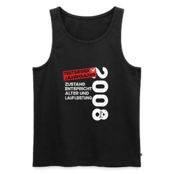16 Jahre Geburtstag Testsieger Jahrgang 2008 - Männer Premium Bio Tank Top - Schwarz - Vorne - Michal (187cm)