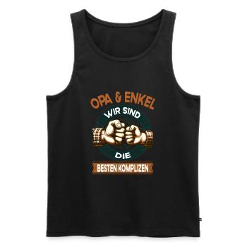 Opa und Enkelin die besten Komplizen Team - Männer Premium Bio Tank Top - Schwarz - Vorne - AI Model Male 178 light (178cm)