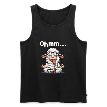 Ohmmm lustiges Yoga Meditation Sport - Männer Premium Bio Tank Top - Schwarz - Vorne - AI Model Male 178 light (178cm)