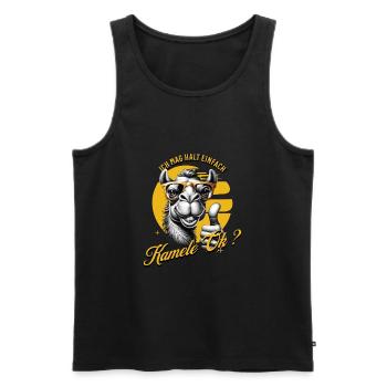 I just like camels - Men's Premium Organic Tank Top - black - Front - Michal (187cm)