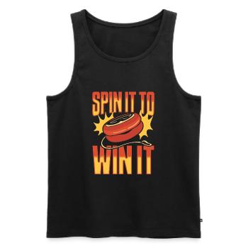 Yo-Yo Tricks Yoyo Spinner Nationaler Yoyo-Tag - Männer Premium Bio Tank Top - Schwarz - Vorne - AI Model Male 178 light (178cm)