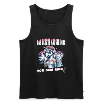Enterrement de vie de garçon Mariée Enterrement de vie de jeune fille Grondement de femmes - Débardeur bio Premium Homme - noir - Devant - AI Model Male 178 light (178cm)