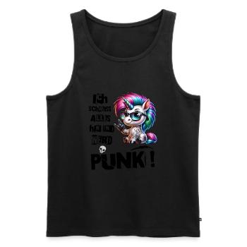 Mir Egal - Schmeiss alles hin werd Punk Punkrock - Männer Premium Bio Tank Top - Schwarz - Vorne - Michal (187cm)
