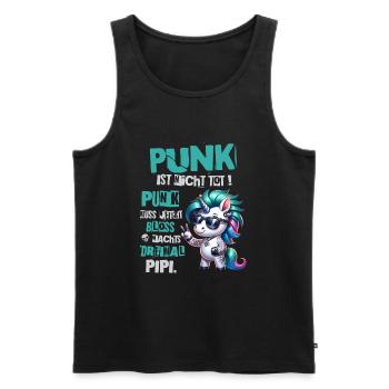 Festival Fun Je suis vieux mais le punk n’est pas mort - Débardeur bio Premium Homme - noir - Devant - Michal (187cm)