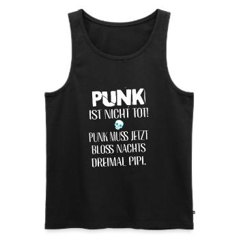 Festival Fun Je suis vieux mais le punk n’est pas mort - Débardeur bio Premium Homme - noir - Devant - Michal (187cm)