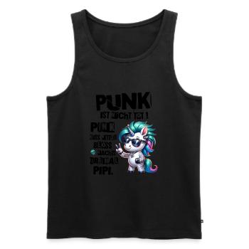 Festival Fun Je suis vieux mais le punk n’est pas mort - Débardeur bio Premium Homme - noir - Devant - Michal (187cm)