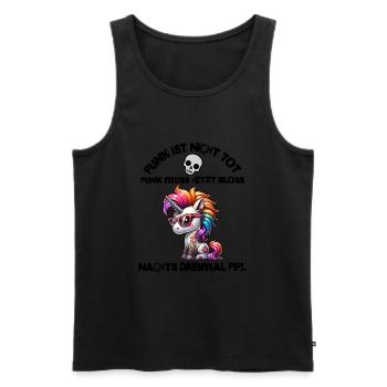 Punk Rock - I'm old but punk is not dead - Men's Premium Organic Tank Top - black - Front - Michal (187cm)
