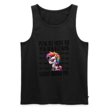Punk Rock - Je suis vieux mais le punk n’est pas mort - Débardeur bio Premium Homme - noir - Devant - Michal (187cm)