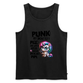 Punk Rock - I'm old but punk is not dead - Men's Premium Organic Tank Top - black - Front - AI Model Male 178 light (178cm)